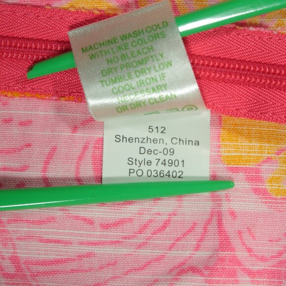 Lilly Pulitzer Resort Fit Capri Pants Womens 12 Pink Orange Floral Elephant New - Picture 7 of 8